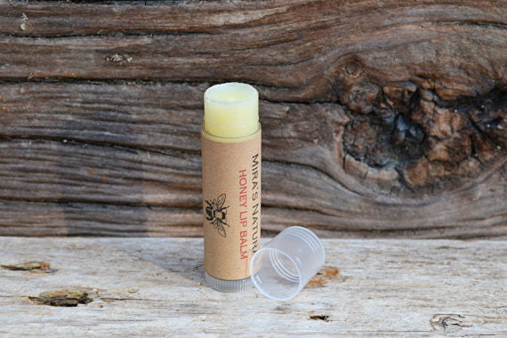 Mira's Naturals 100% Beeswax Votive Candle & Honey Lip Balm Gift Set