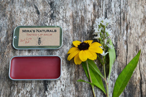 Mira's Naturals Rock City Red Retro Slide Lip Balm Tin